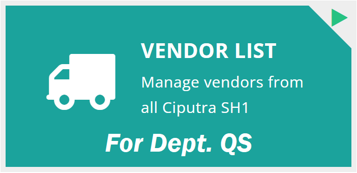 User Manual : Vendor List | Dept. QS